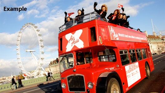 British Bus Tourist City Sightseeing open top traditional & modern London bu autobús de dos pisos