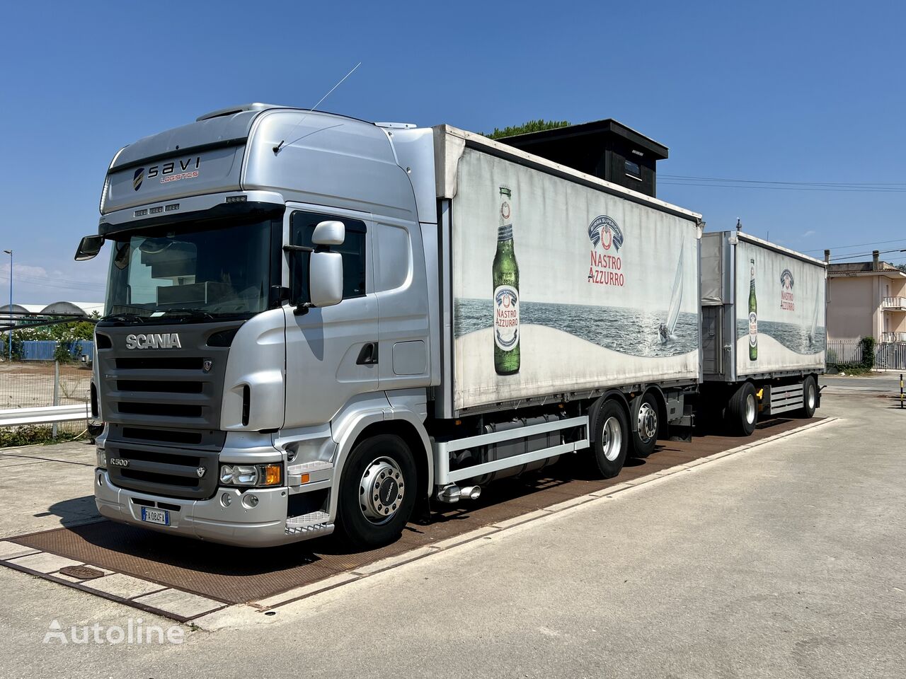 Scania R 500 camión toldo + remolque toldo